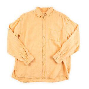 HIHO light orange linen button down shirt size XL